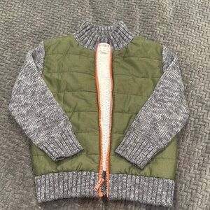Kids Green and Gray Quilted Jacket